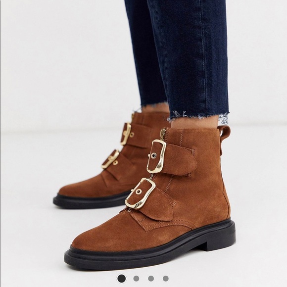 ASOS Shoes - ASOS Suede Buckle Shoes Size 10 UK 8